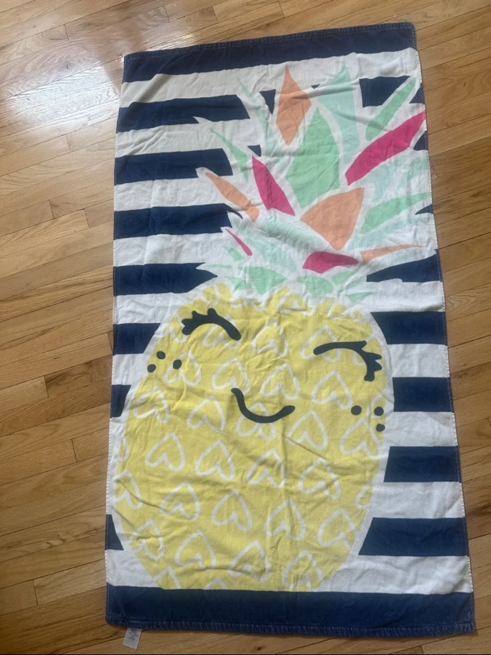 Pottery Barn Teen Happy Pineapple Beach Towel UPF 50+